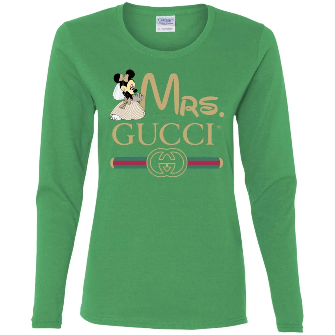 Mrs Minnie Gucci Couple Disney Shirt Valentine's Day T-shirt Women Long Sleeve Shirt