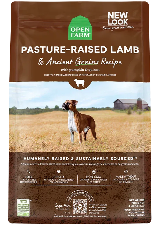 Open Farm - Pasture Raised Lamb & Ancient Grains - Dry Dog Food