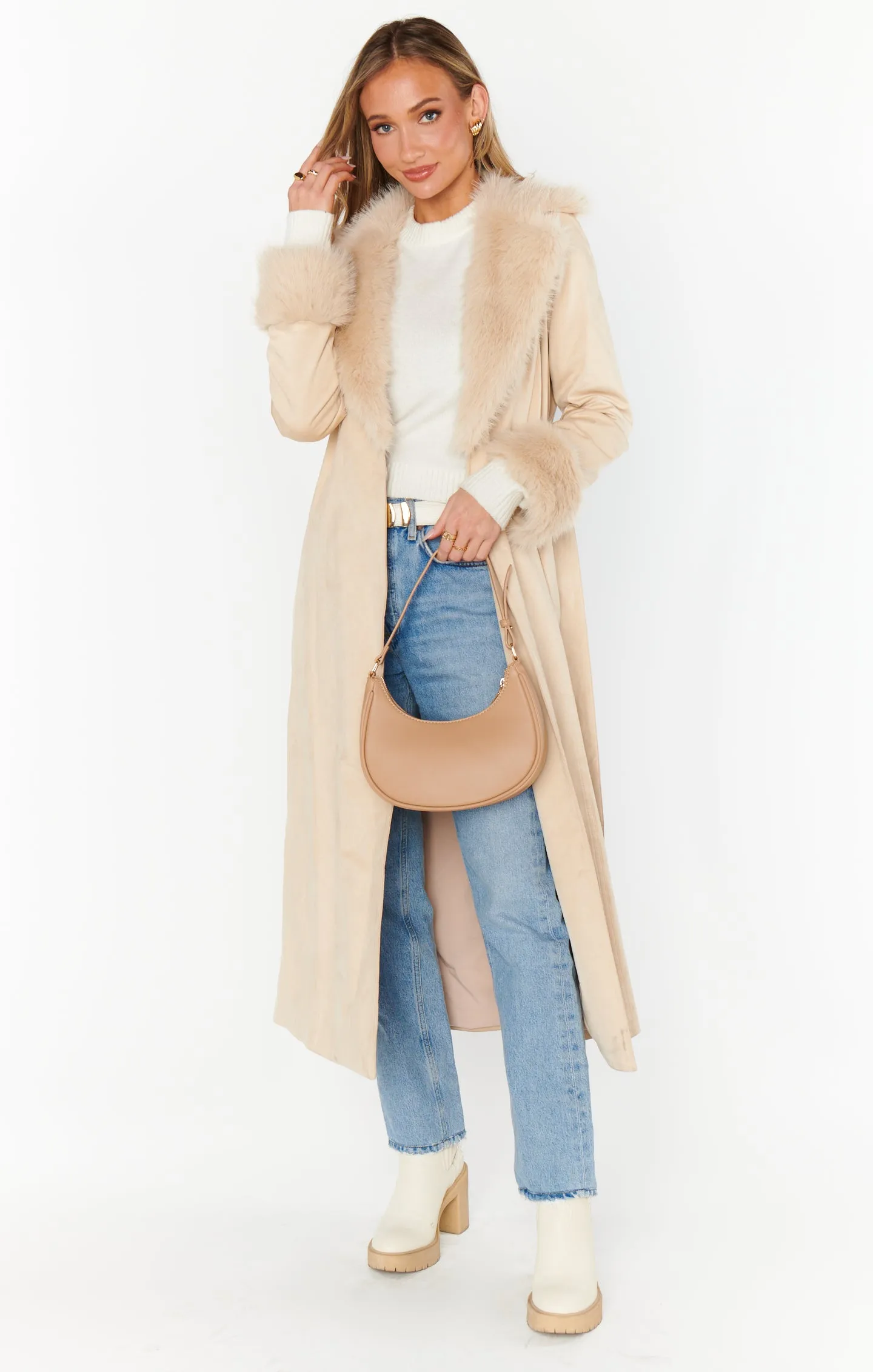 Penny Lane Long Coat Beige