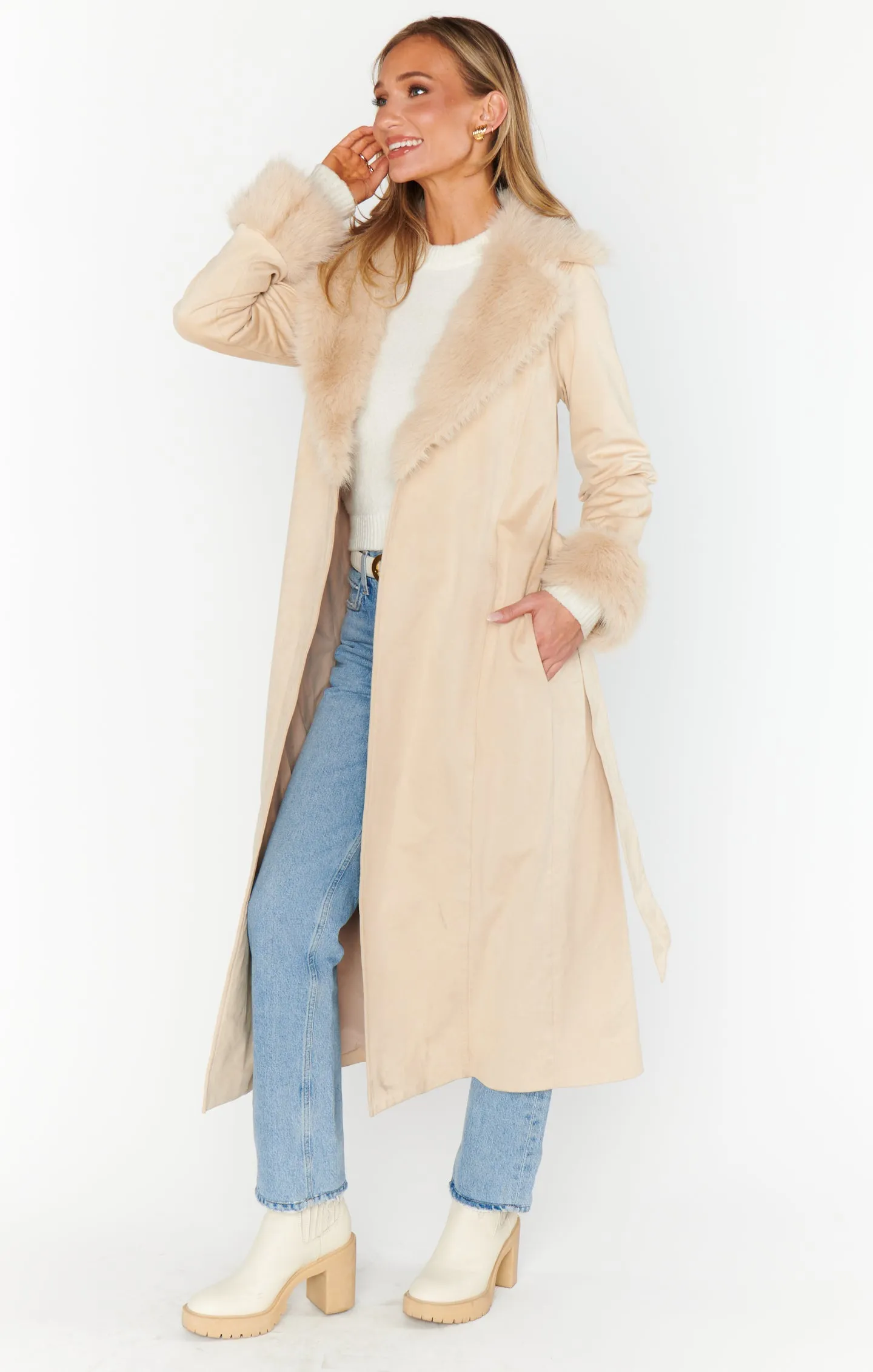 Penny Lane Long Coat Beige