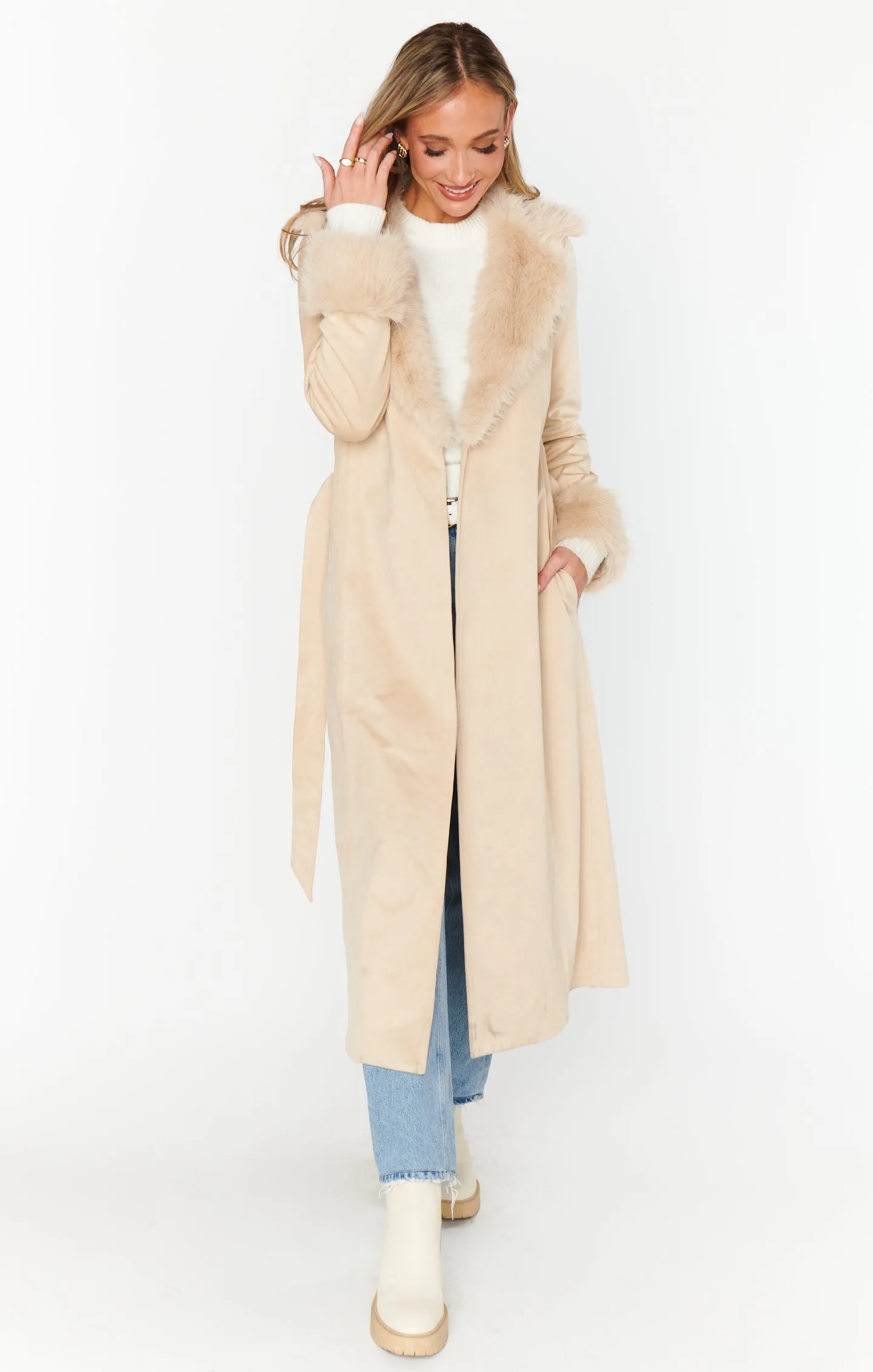 Penny Lane Long Coat Beige