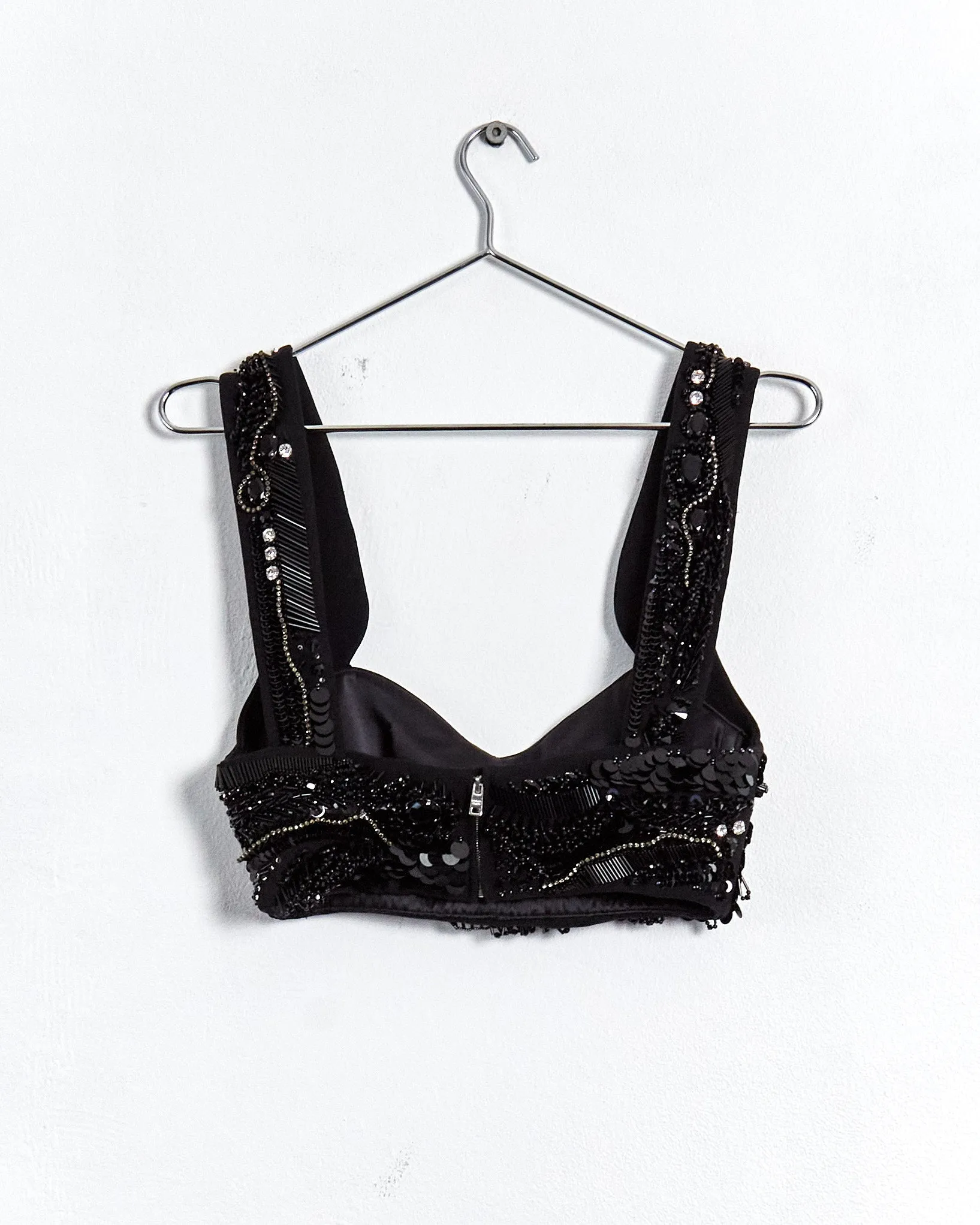 Prada spring '14 sequin bralette top, black, S