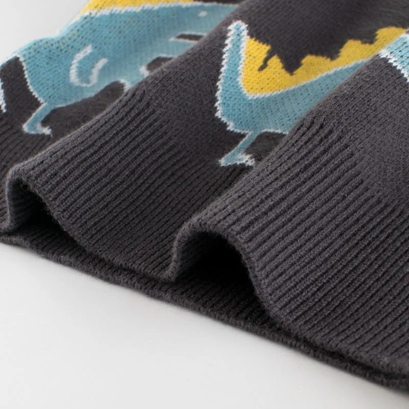 Premium Toddler Boy's Dinosaur Print Sweater