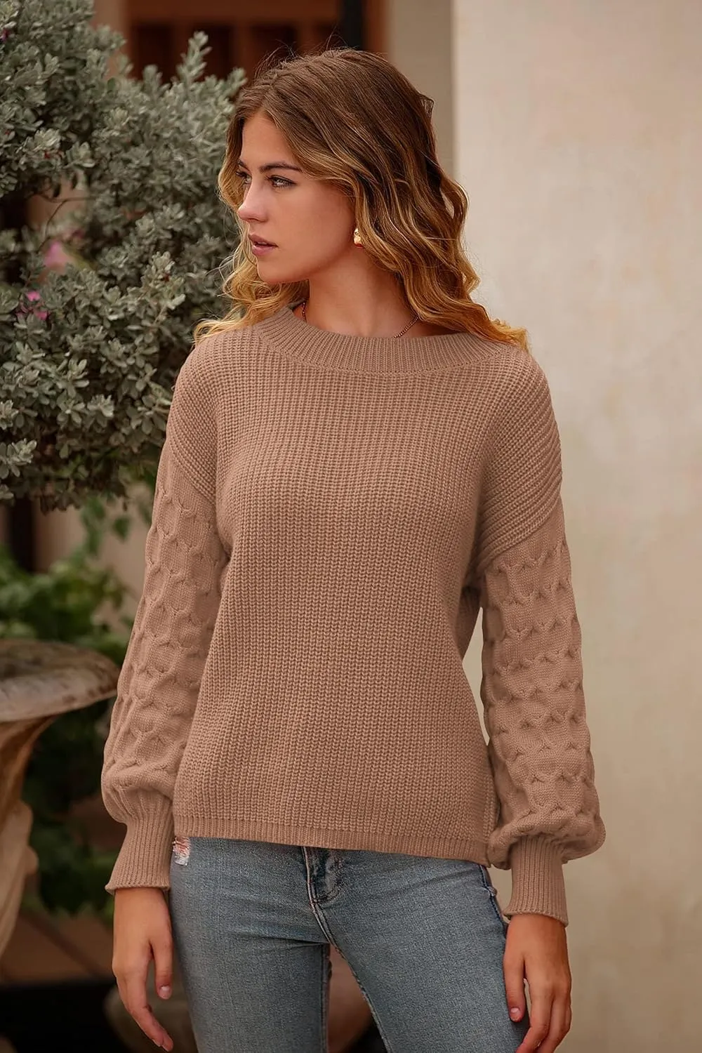 PRETTYGARDEN Women's 2025 Winter Pullover Sweater Casual Long Sleeve Crewneck Loose Chunky Knit Jumper Tops Blouse
