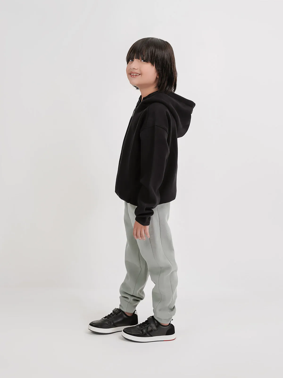 "REMEZ" Hoodie with Zip Closure