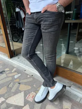 Ripped Detail Black Jeans