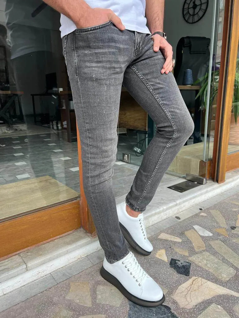 Ripped Detail Black Jeans