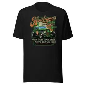 St. Patrick's Day T-shirt Hooligans Irish Speed Shop Short Sleeve DTG Printed Unisex Crew Neck Top