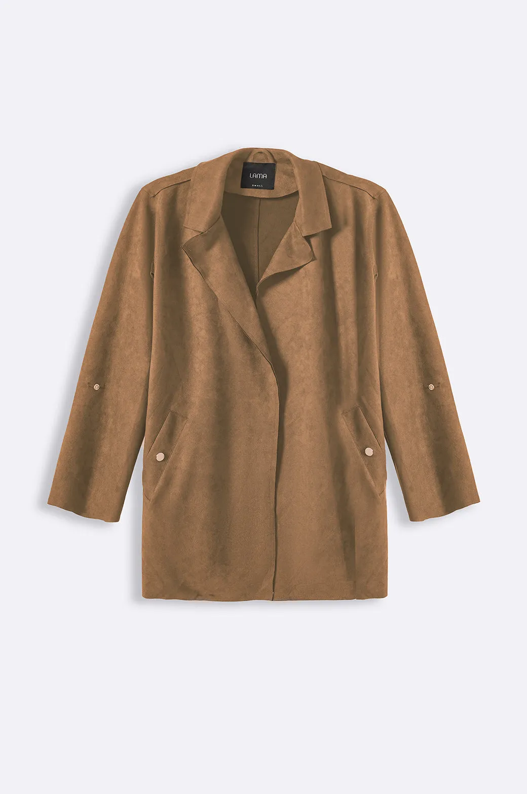 SUEDE MID COAT