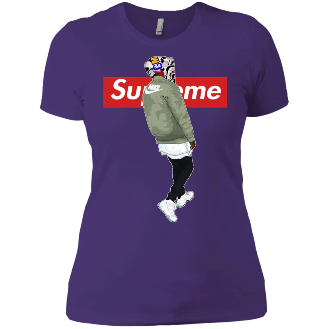 Supre Me Nike Top Fashion T-shirt Women Cotton T-Shirt