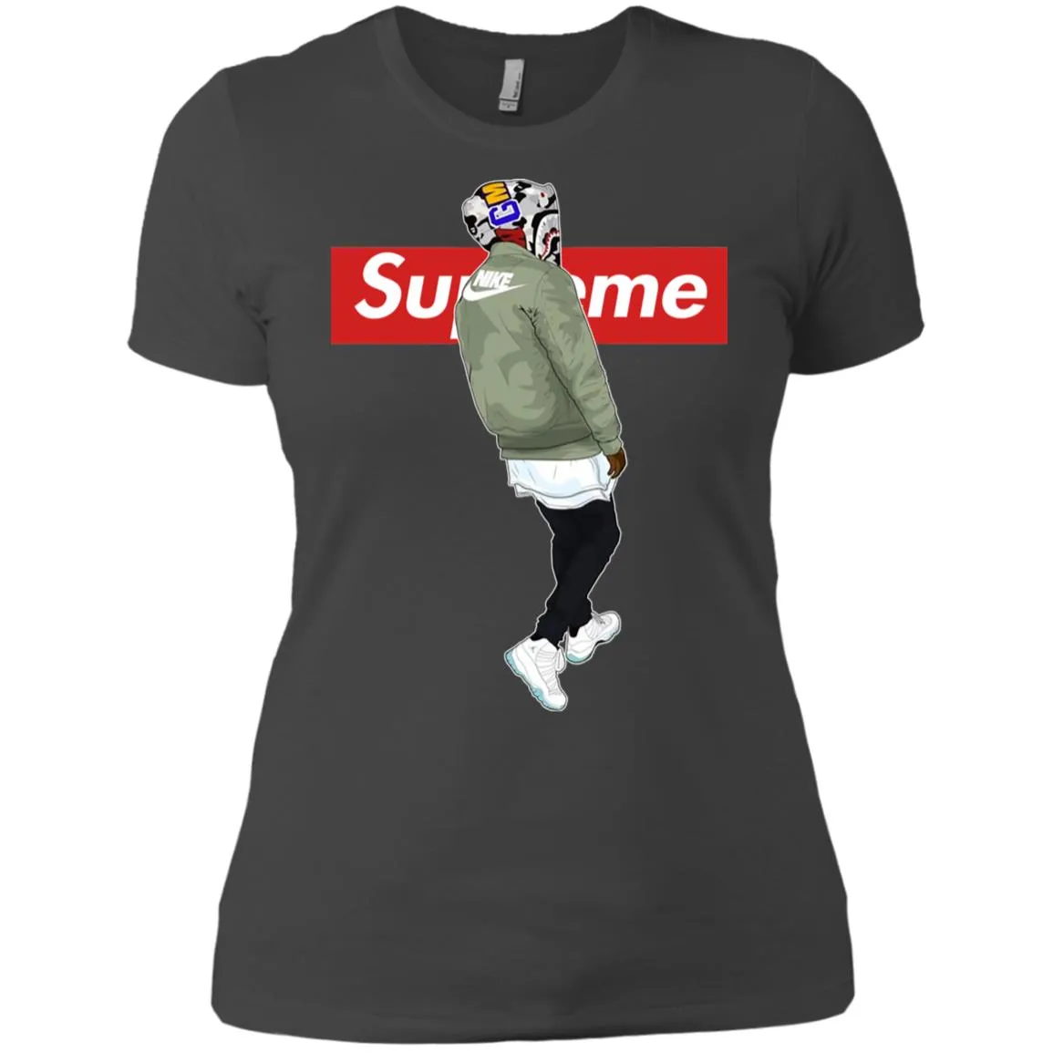 Supre Me Nike Top Fashion T-shirt Women Cotton T-Shirt