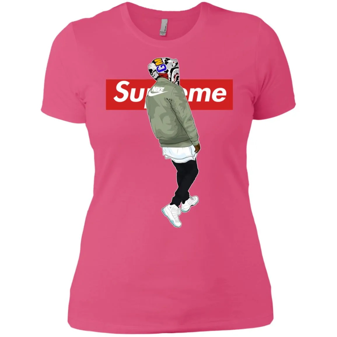 Supre Me Nike Top Fashion T-shirt Women Cotton T-Shirt