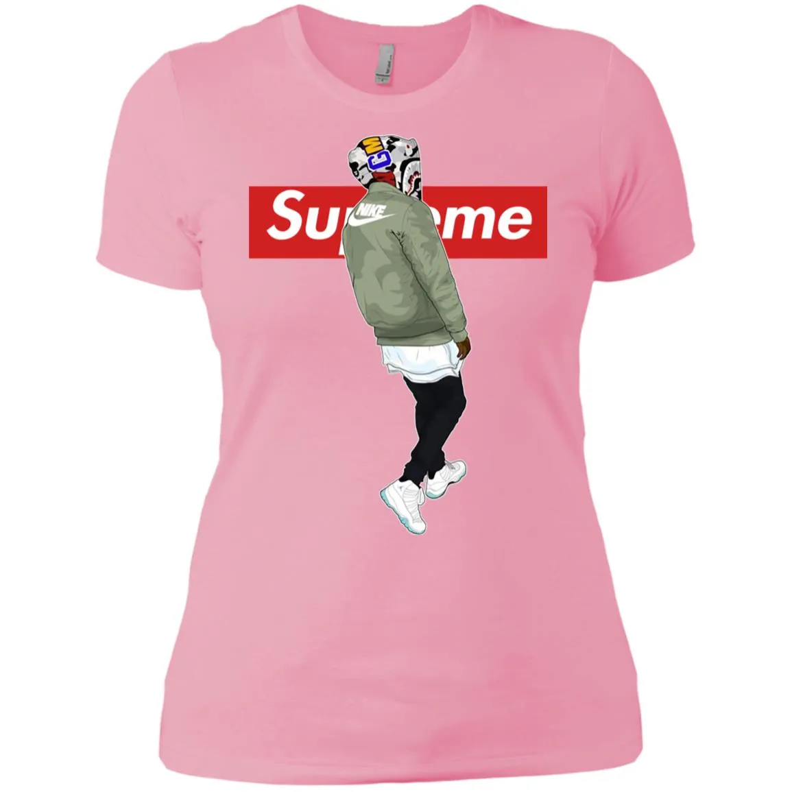 Supre Me Nike Top Fashion T-shirt Women Cotton T-Shirt