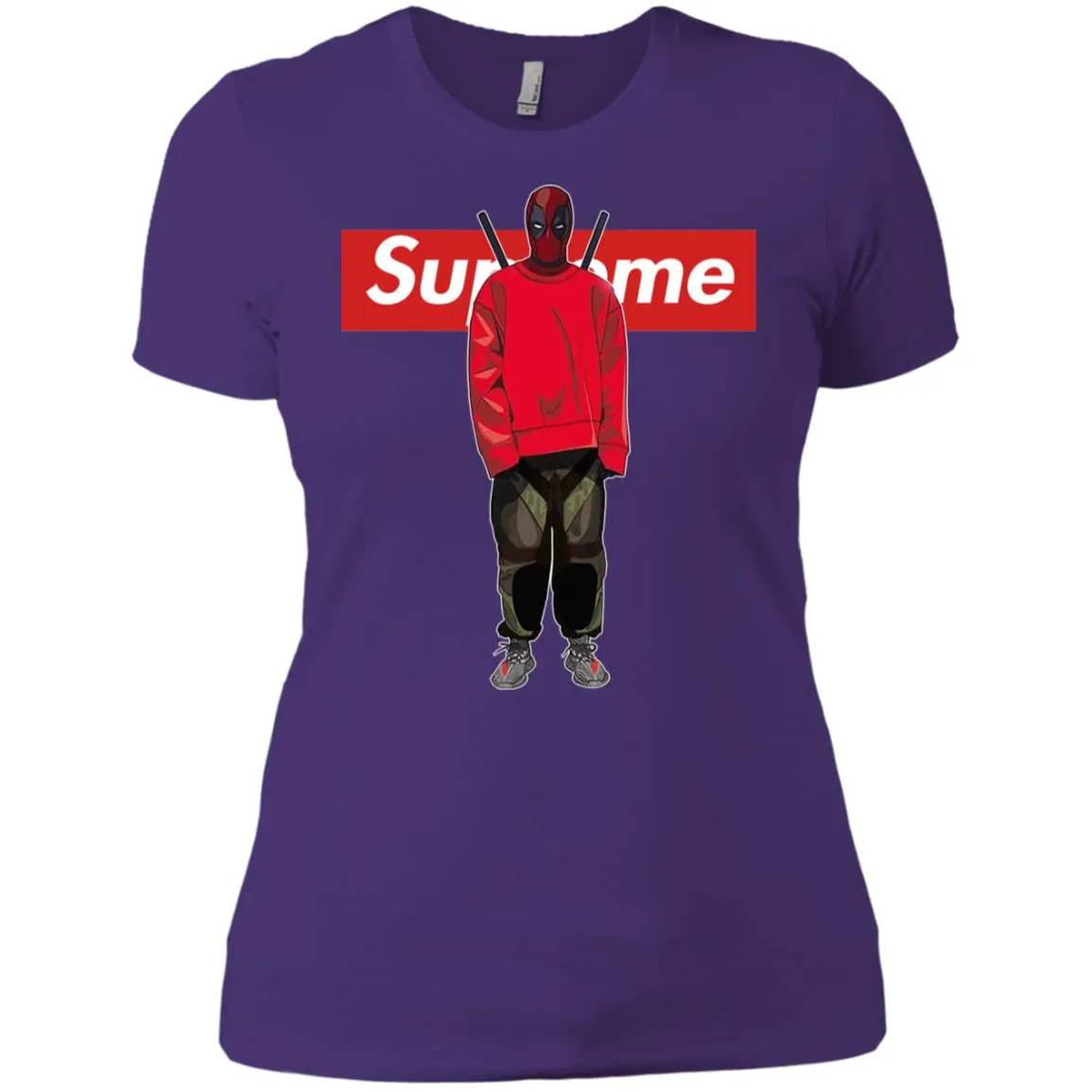 Supreme Deadpool Hiphop T-shirt Women Cotton T-Shirt