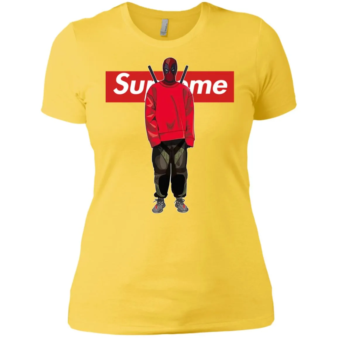 Supreme Deadpool Hiphop T-shirt Women Cotton T-Shirt