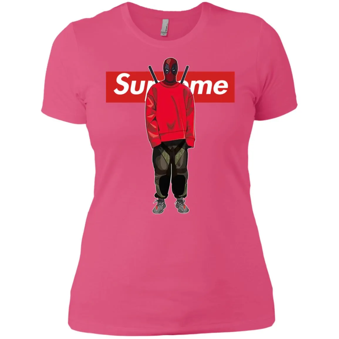 Supreme Deadpool Hiphop T-shirt Women Cotton T-Shirt