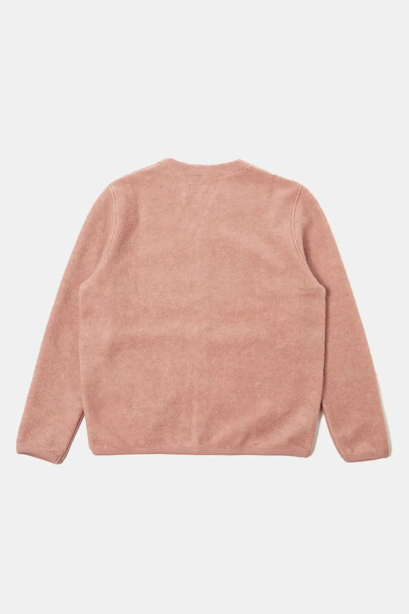 Universal Works Wool Fleece Cardigan (Pink)