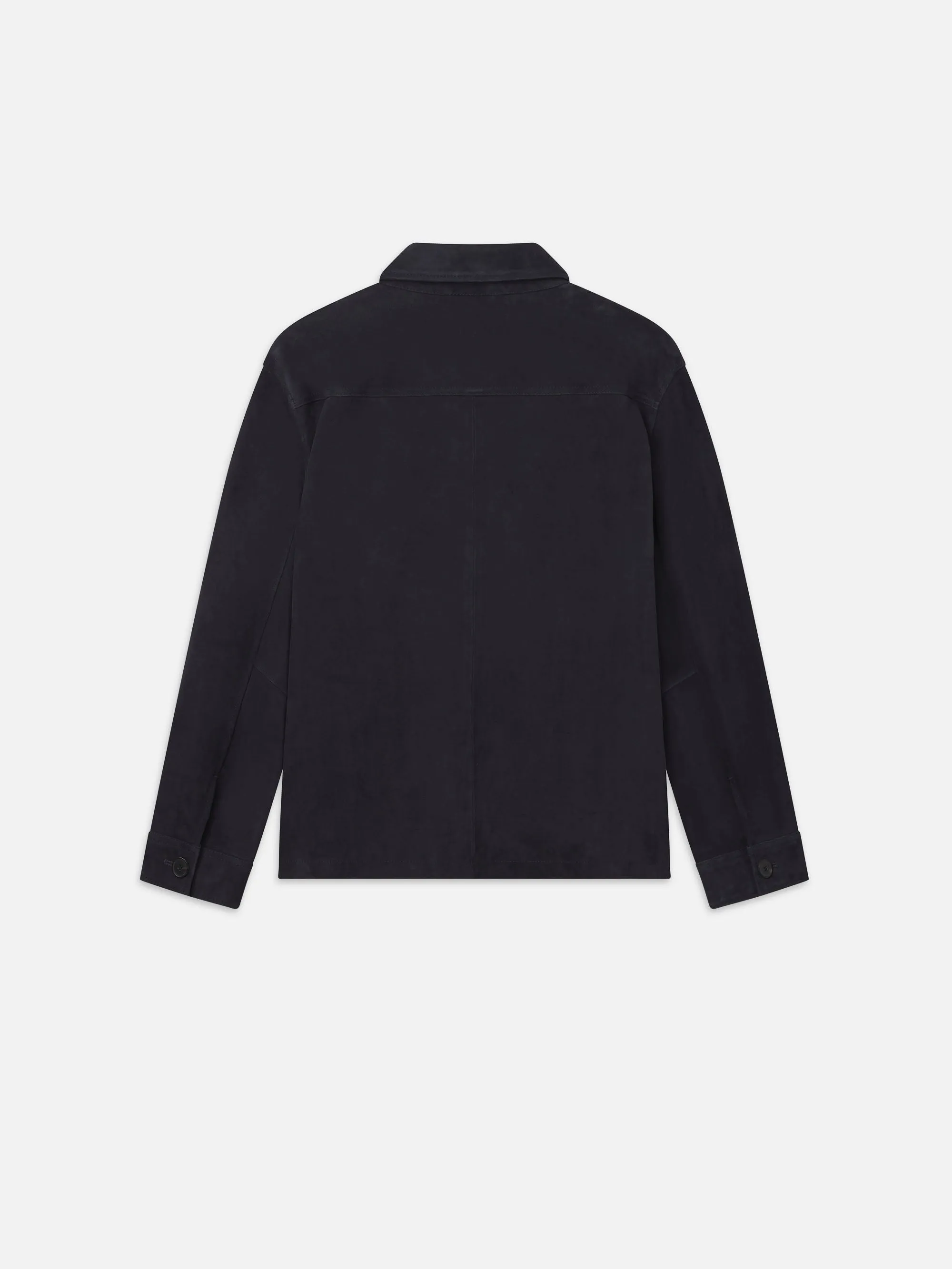 Unlined Suede Chore Coat -- Dark Navy