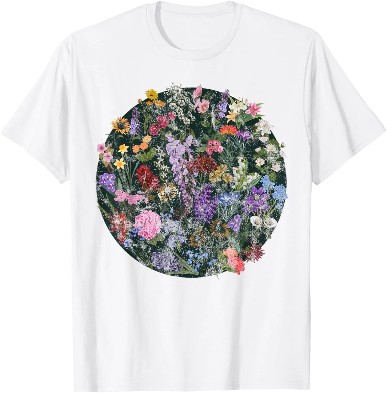Vintage Flower Botanical Illustration Chart Plant T-Shirt