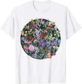 Vintage Flower Botanical Illustration Chart Plant T-Shirt