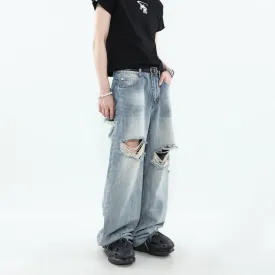 Washed Ripped Hole Jeans
