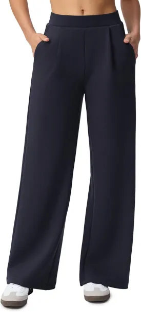 Wide Leg Pants for Women High Waist Relaxed Dress Pants with Pockets 30"