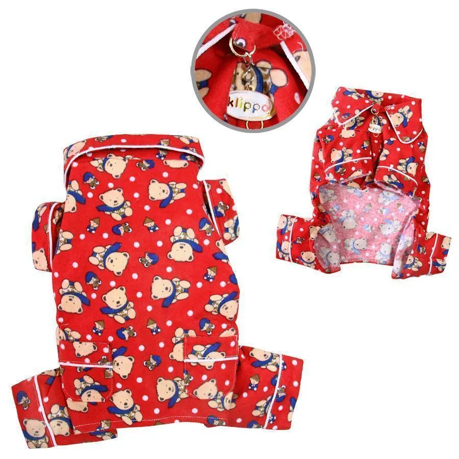 Winter Bear Flannel Dog Pajamas