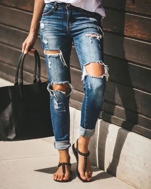 Women's Ripped Jeans Pants